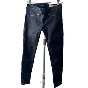 Rag & Bone/Jean Black Skinny Jeans With Front Zipper Pockets